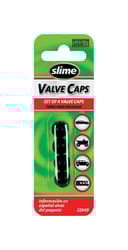 Slime Plastic Tire Valve Caps Black